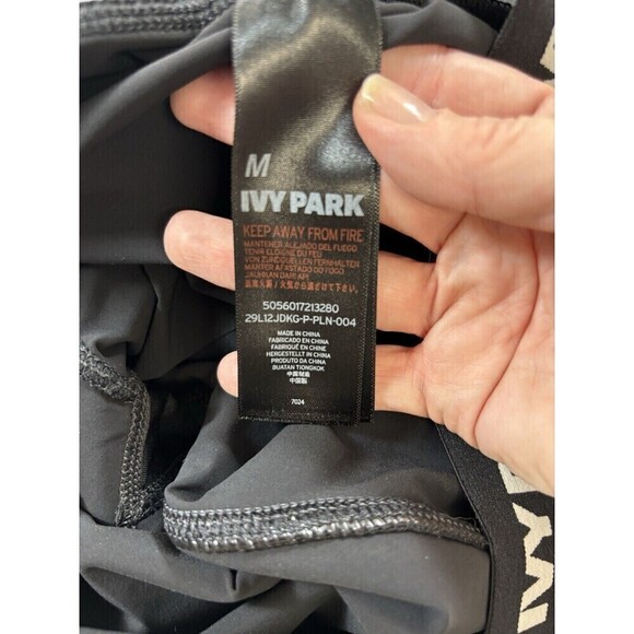 Ivy Park Leggings Grey Medium Name on Waistband Shimmery - Picture 9 of 14
